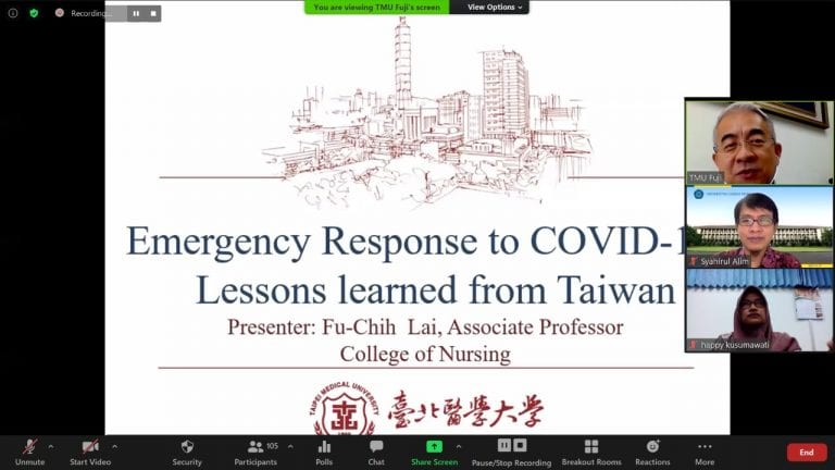 Guest Lecture – Emergency response to COVID-19: Lessons learned from Taiwan