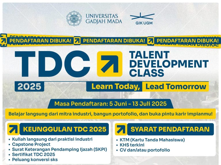 Pendaftaran (Talent Development Class) TDC 2025 TELAH DIBUKA!
